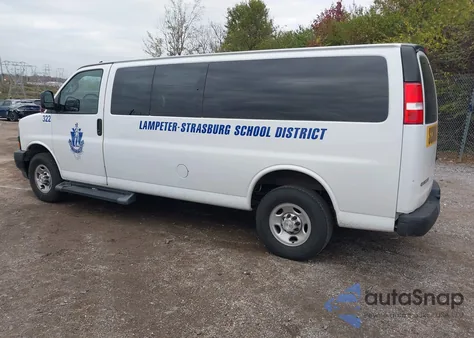 2023 Chevrolet Express Passenger Rwd 3500 Extended Wheelbase Ls из США, поврежденный, VIN 1GAZGNFP7P1151001